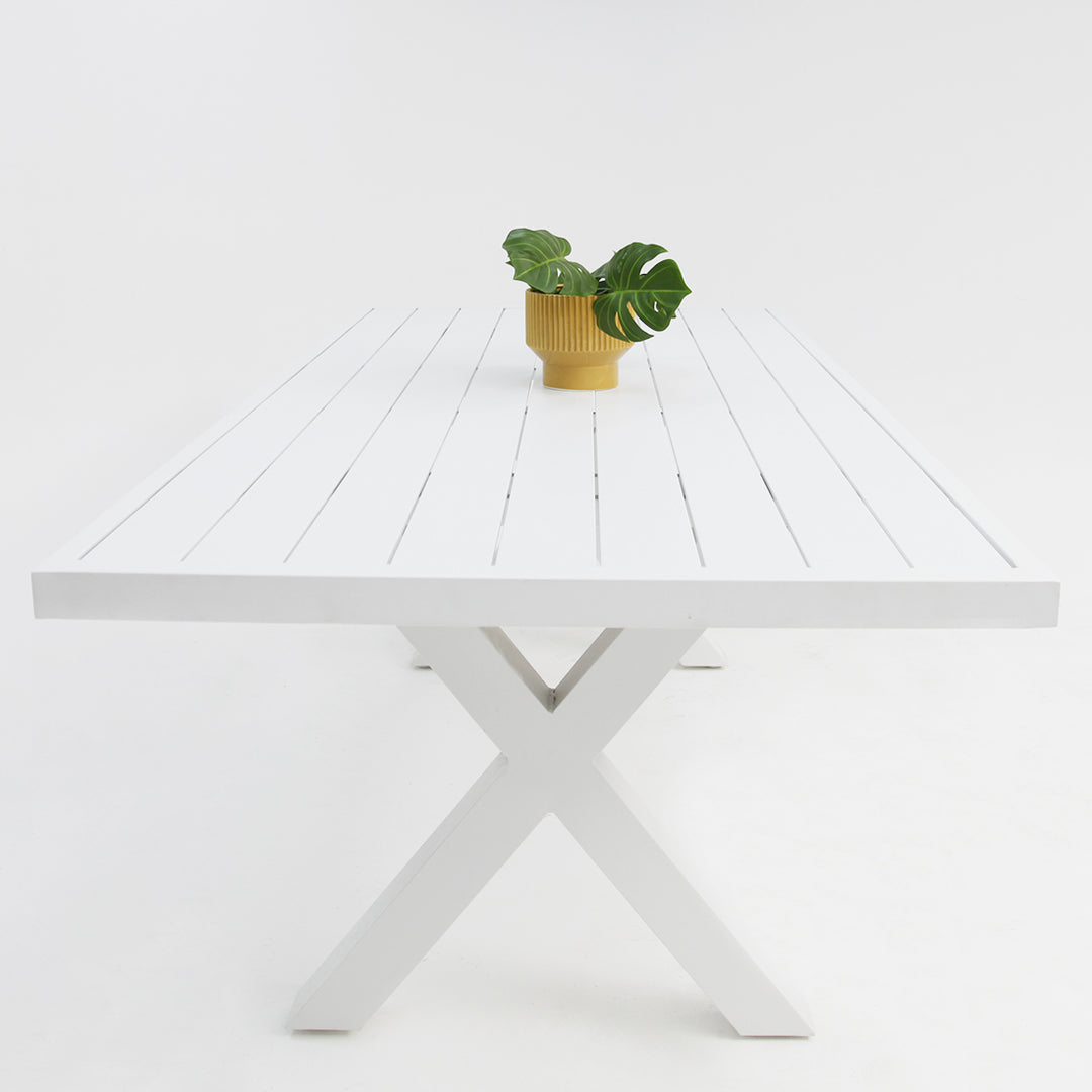 Ravenne Frankie 9pc Dining Setting with 2 x Armchairs - White