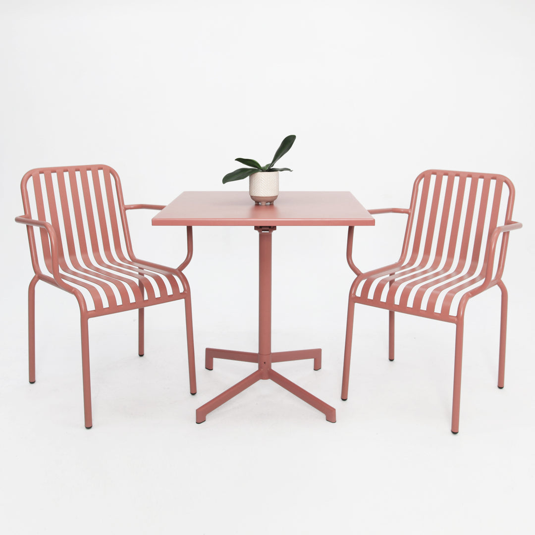 Regent 3pc Cafe Dining Setting - Peach