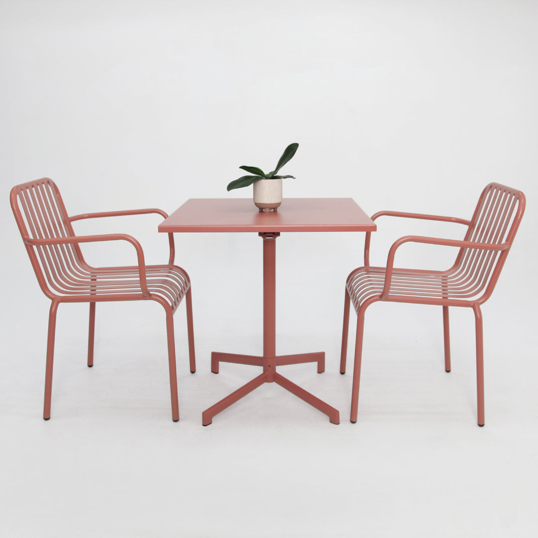 Regent 3pc Cafe Dining Setting - Peach