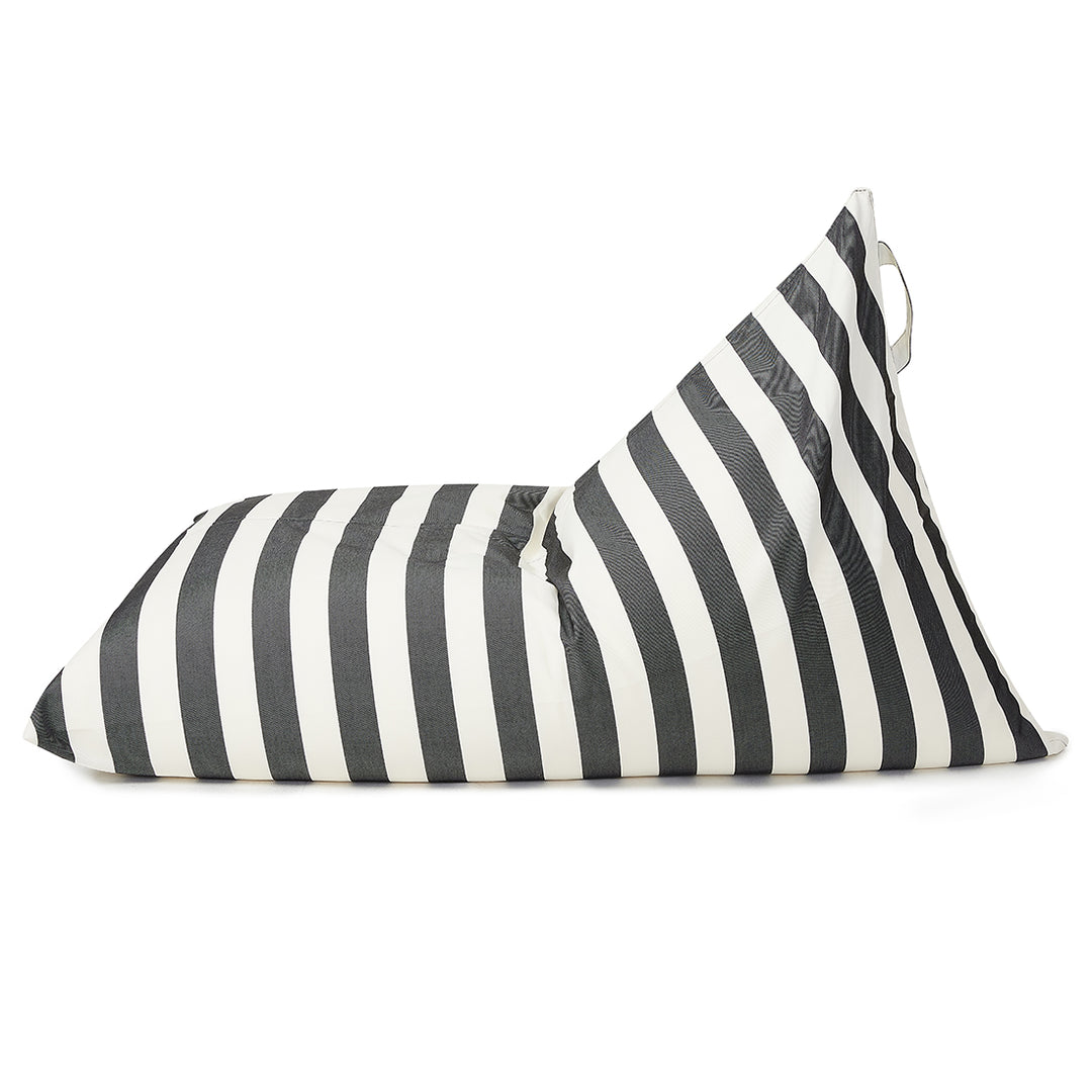 Relax Sack Beanbag - Charcoal and White Stripe