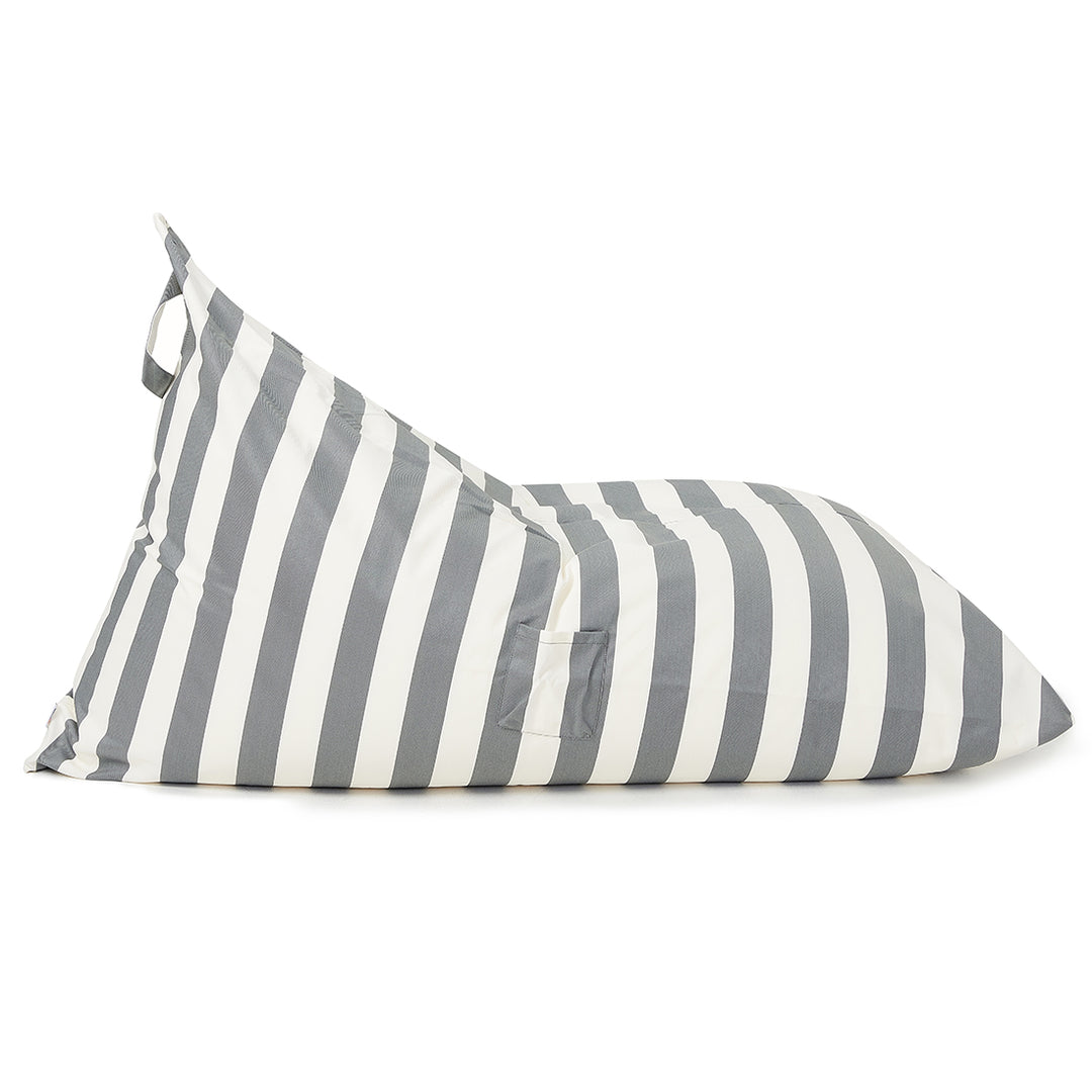 Relax Sack Beanbag - Grey and White Stripe