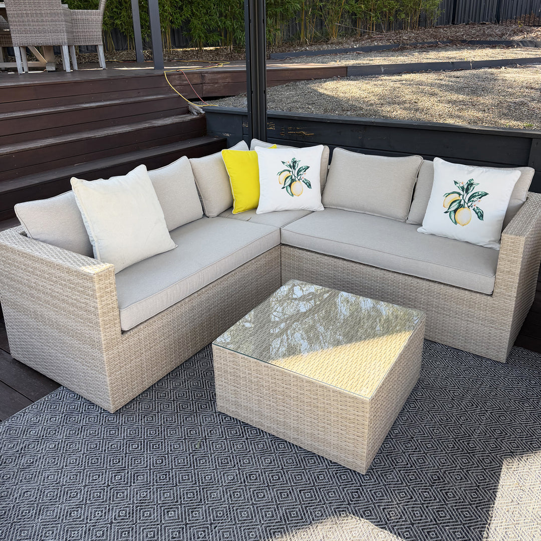 Remi Corner Sofa Set - White