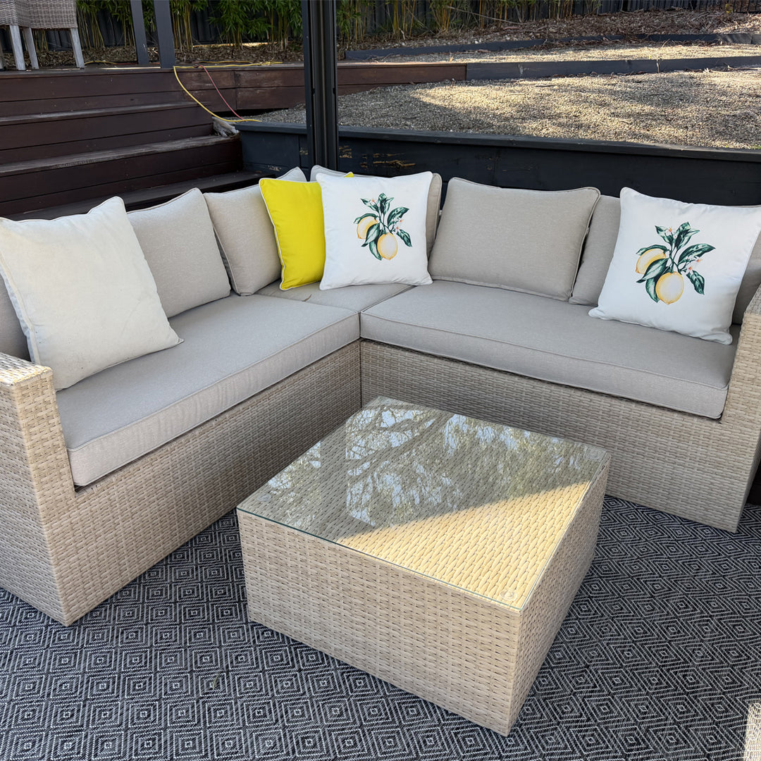 Remi Corner Sofa Set - White