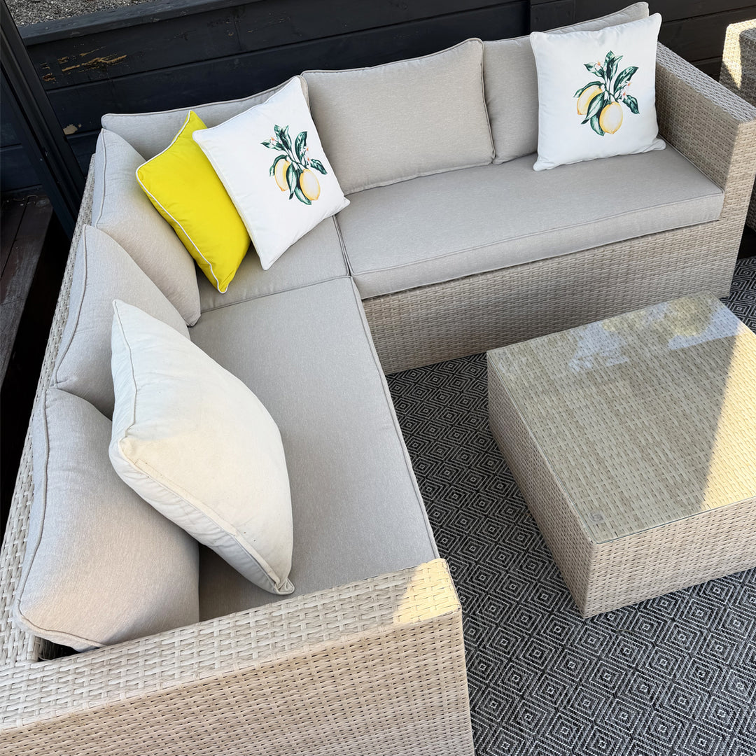 Remi Corner Sofa Set - White