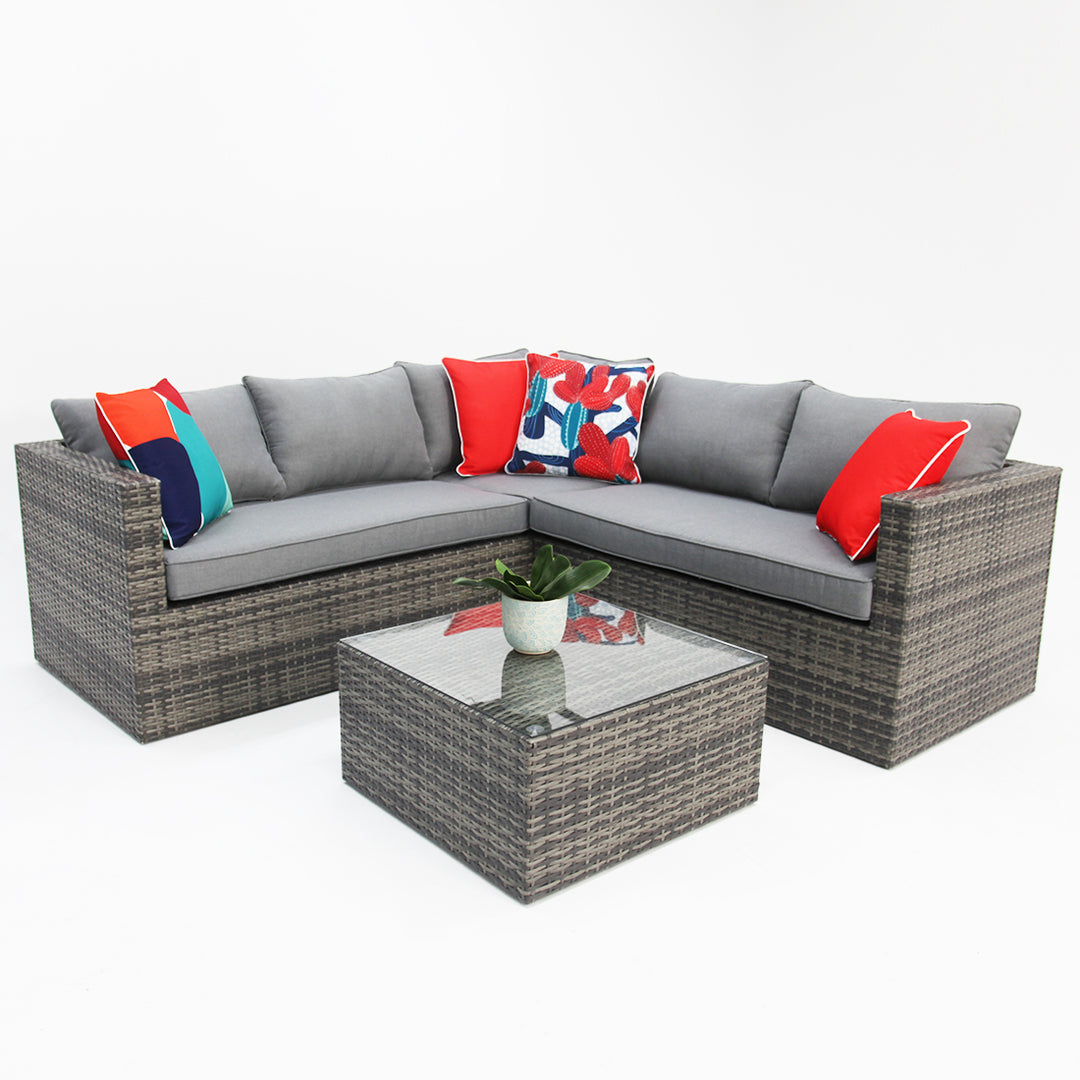 Remi Corner Sofa Set - Grey