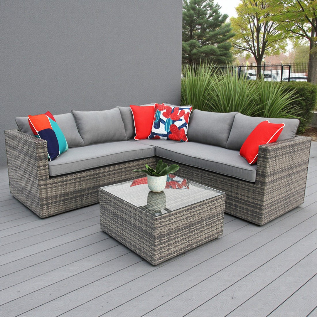 Remi Corner Sofa Set - Grey