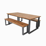 Load image into Gallery viewer, Richmond 3pc Dining Setting - Gunmetal
