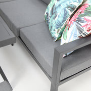 San Antonio Corner Lounge Setting - Gunmetal
