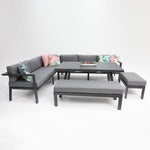 Load image into Gallery viewer, San Antonio Corner Lounge Setting - Gunmetal

