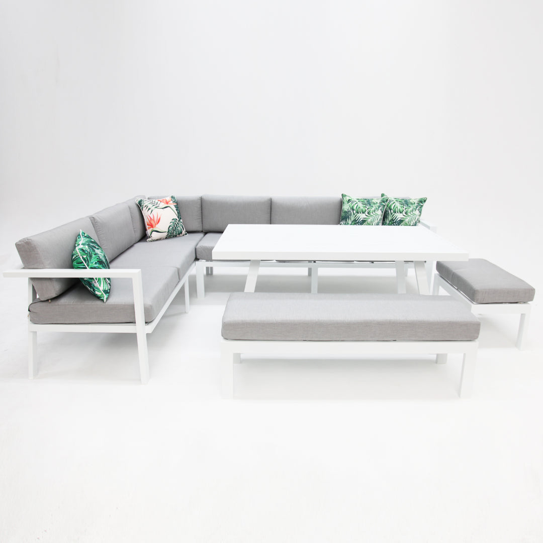 San Antonio Corner Lounge Setting - White