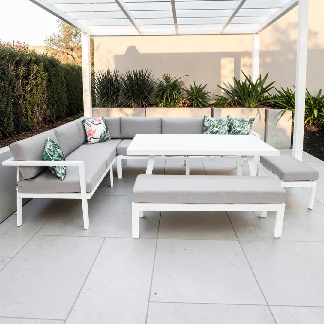 San Antonio Corner Lounge Setting - White