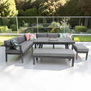San Antonio Corner Lounge Setting - Gunmetal