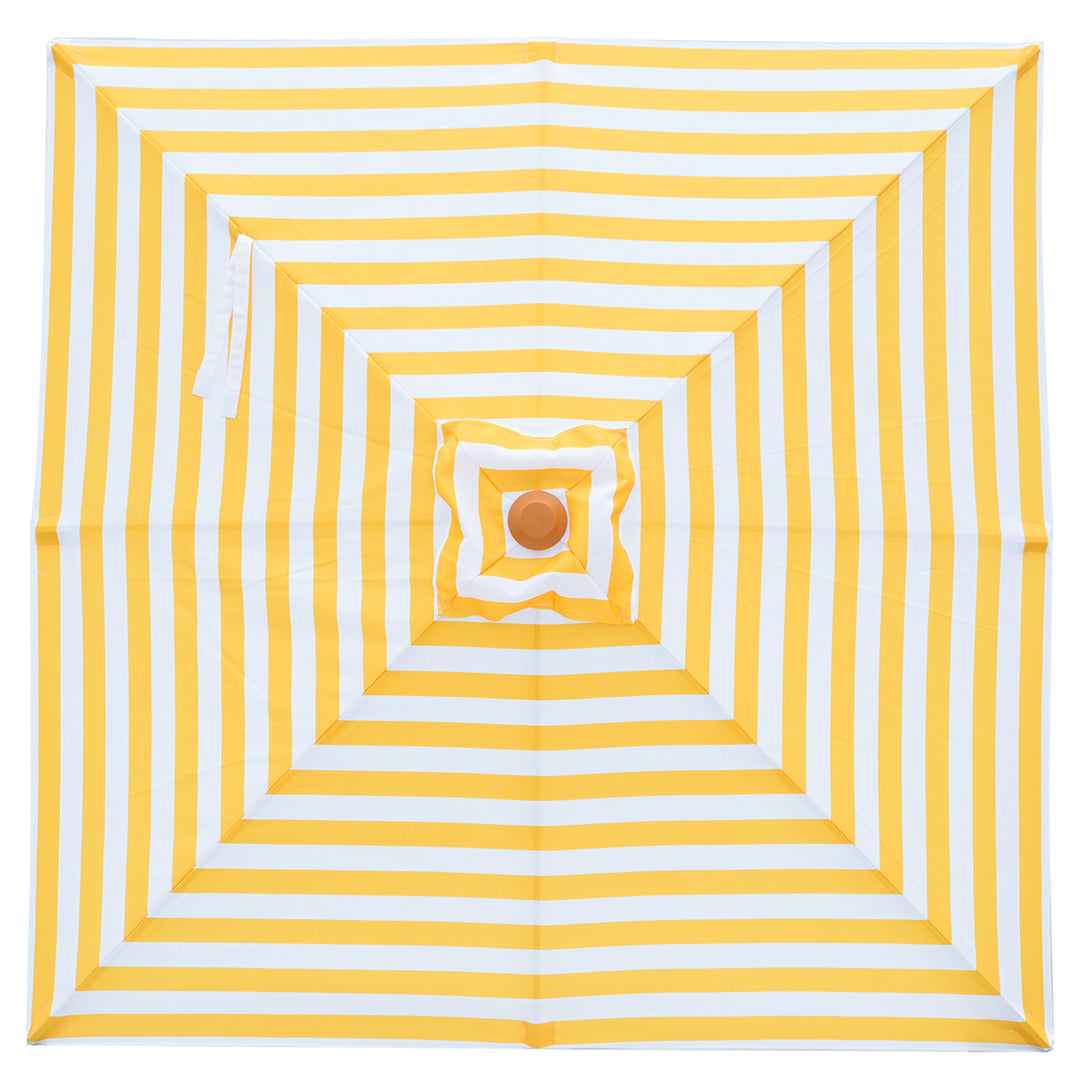 Billy Fresh 2m Timber-Look Aluminium San Remo Umbrella - Yellow