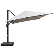 Santa Fe 3x4m Cantilever Umbrella with Water Base - Light Grey