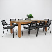 Selina Bahamas 9pc Dining Setting - Black