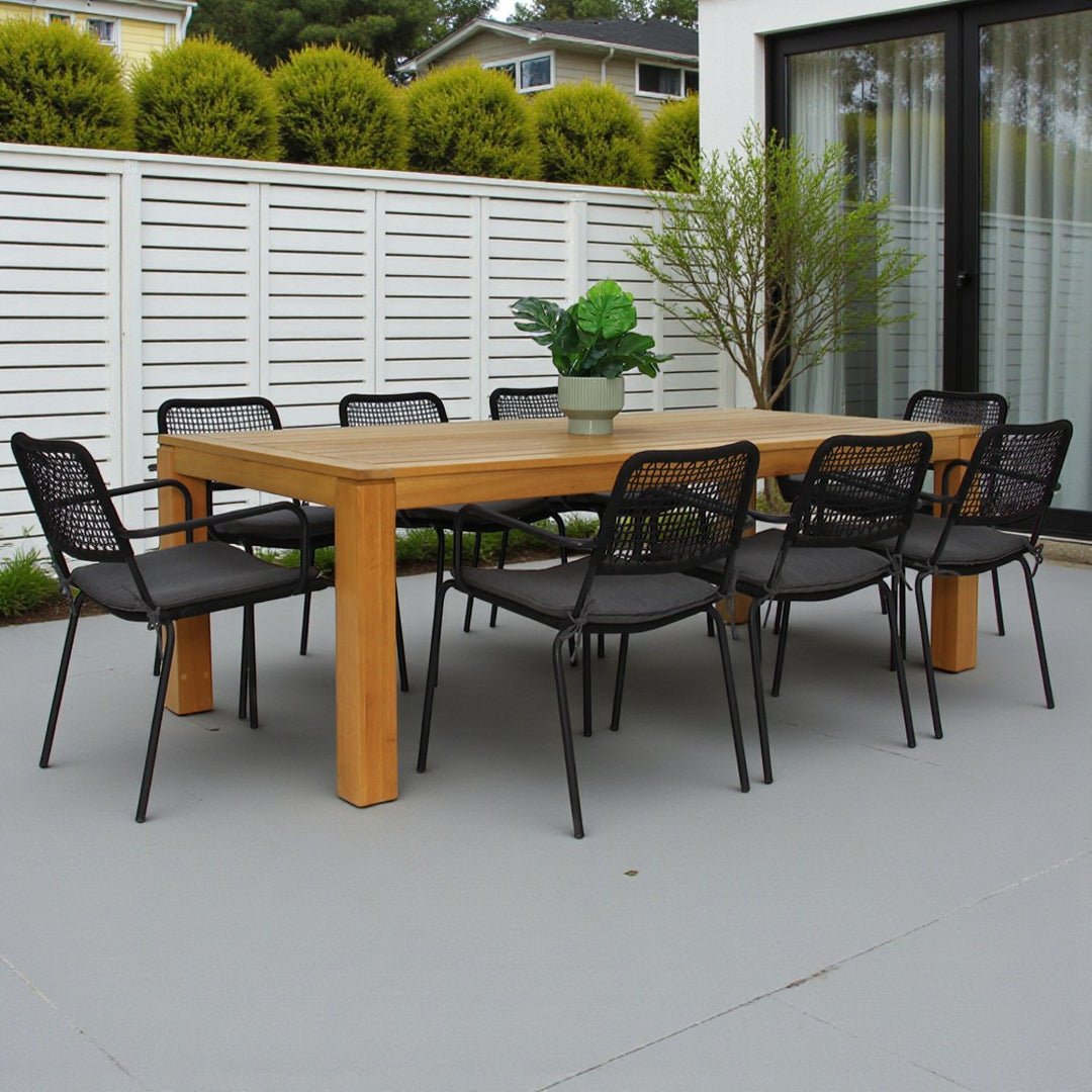 Selina Bahamas 9pc Dining Setting - Black