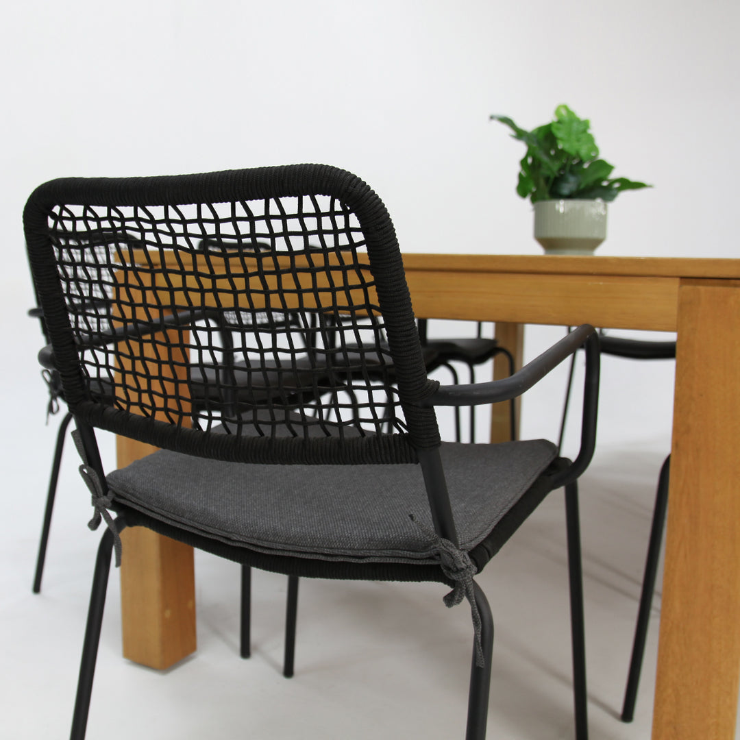 Selina Bahamas 9pc Dining Setting - Black