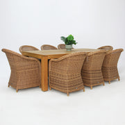 Selina Portland 9pc Dining Setting - Natural