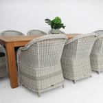 Load image into Gallery viewer, Selina Portland 9pc Dining Setting - Grey
