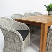 Selina Portland 9pc Dining Setting - Grey