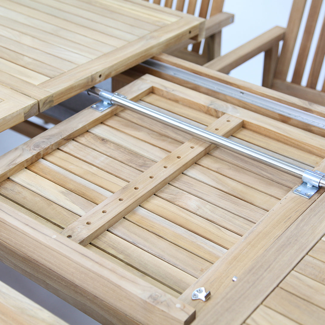 Solus 11pc Teak Extension Dining Setting