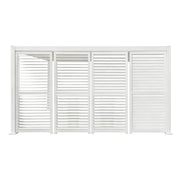 Slatted Privacy Screen For Basic Pergola White