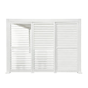 Slatted Privacy Screen For Basic Pergola White