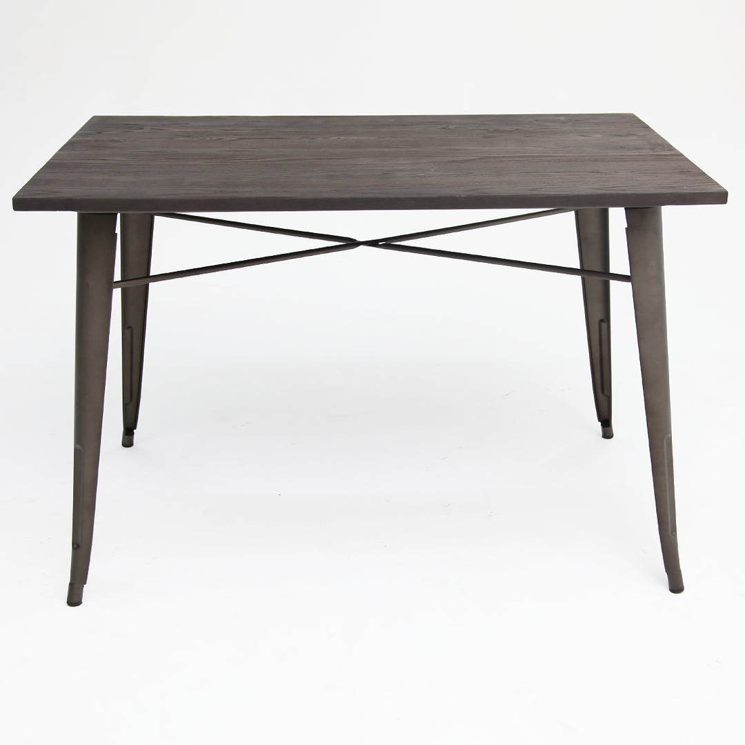 Tolix Elm Double Table - Gunmetal