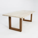 Load image into Gallery viewer, Veltis Albenga 7pc Travertine Dining Setting - Black
