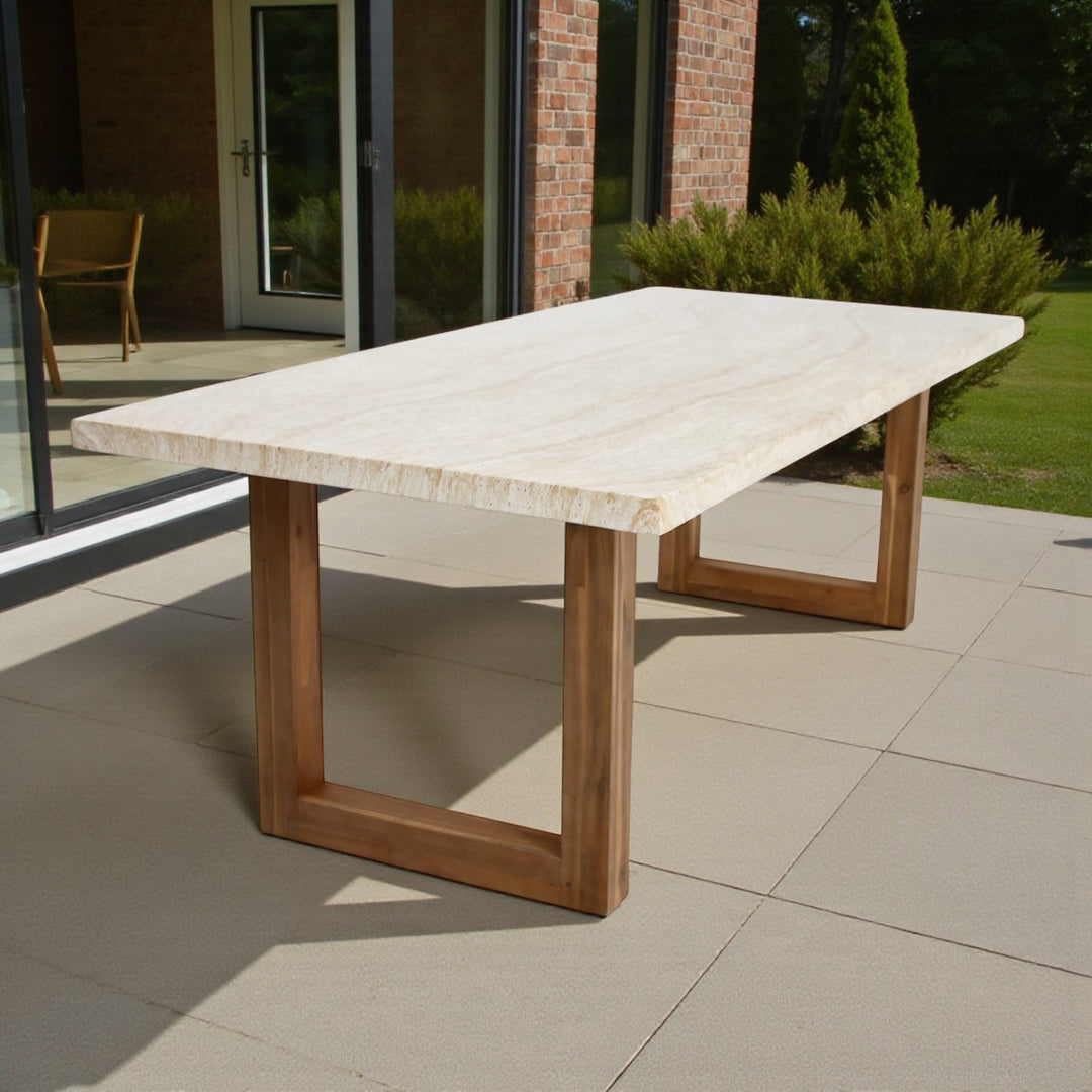 Veltis 220cm Travertine Dining Table