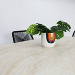Load image into Gallery viewer, Veltis Albenga 7pc Travertine Dining Setting - Black
