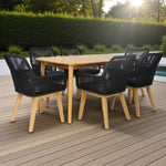 Load image into Gallery viewer, Versailles Albenga 7pc Dining Setting - Black
