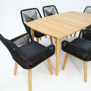 Versailles Albenga 7pc Dining Setting - Black