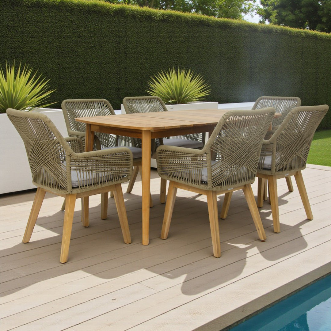 Versailles Albenga 7pc Dining Setting - Taupe