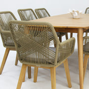 Versailles Albenga 9pc Dining Setting - Taupe