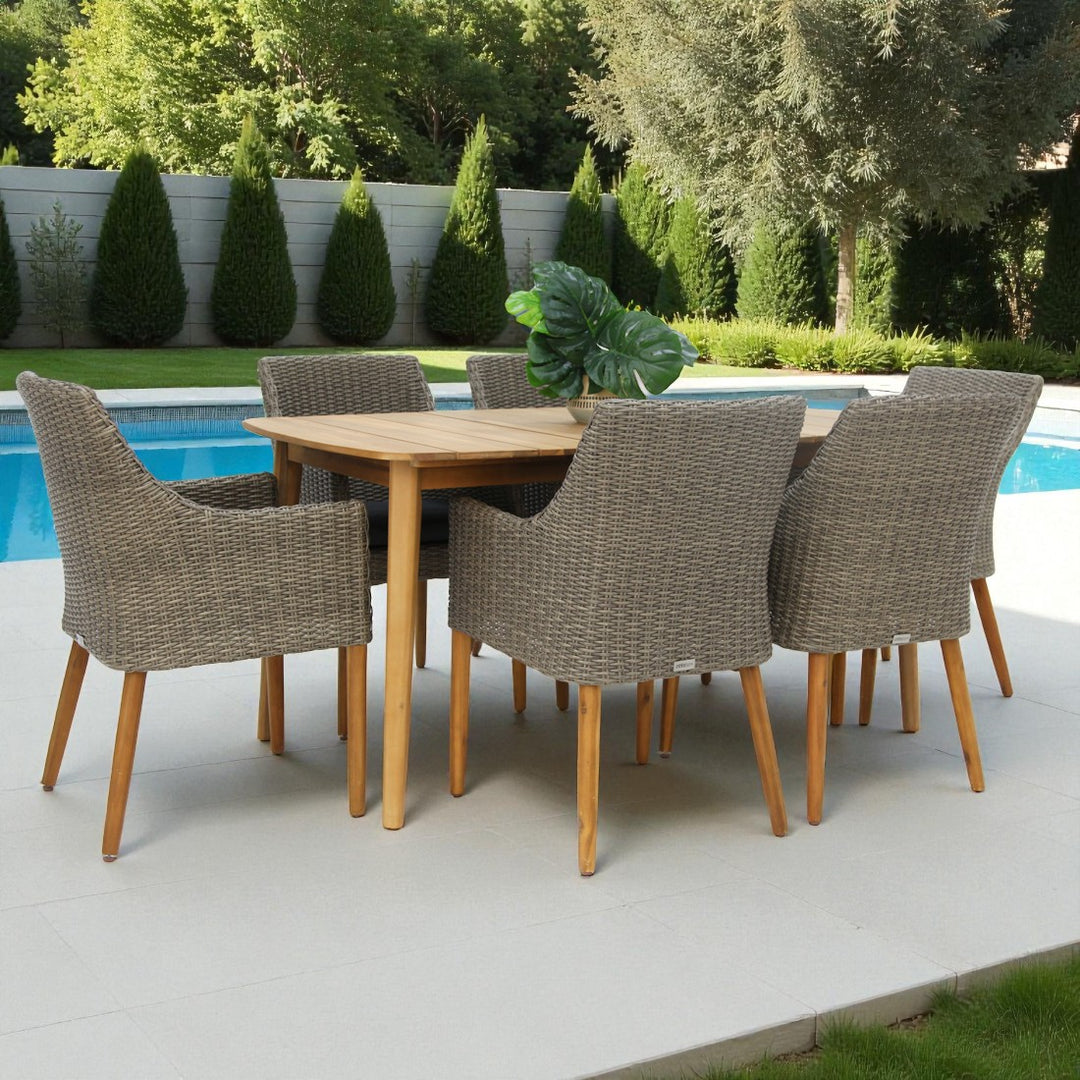 Versailles Faro 7pc Dining Set - Grey