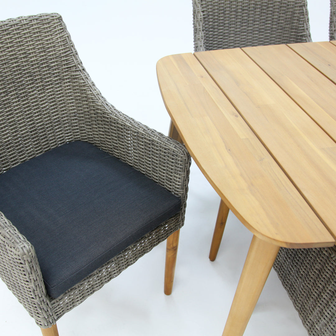 Versailles Faro 9pc Dining Set - Grey