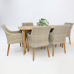 Load image into Gallery viewer, Versailles Faro 7pc Dining Set - White Natural