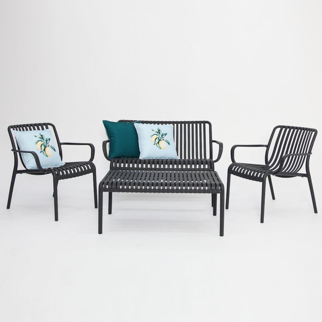 Voyage 4pc Lounge set - Gunmetal