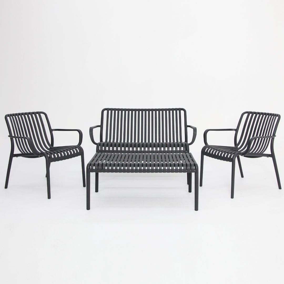 Voyage 4pc Lounge set - Gunmetal