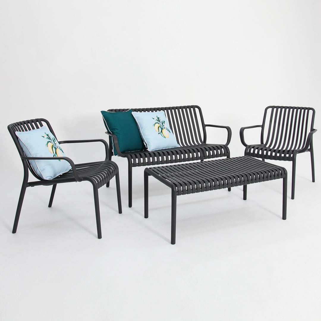 Voyage 4pc Lounge set - Gunmetal