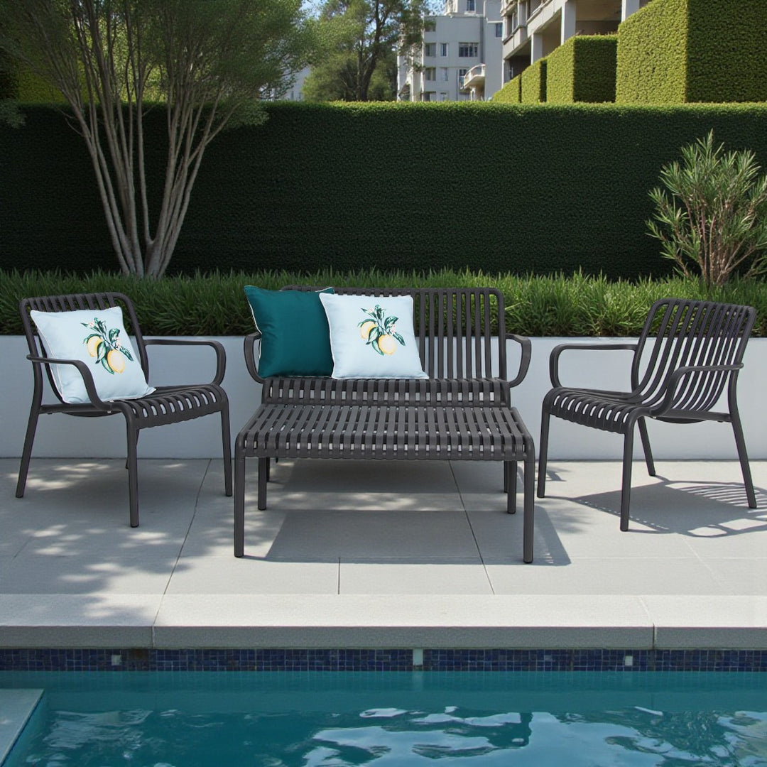 Voyage 4pc Balcony Setting - Gunmetal