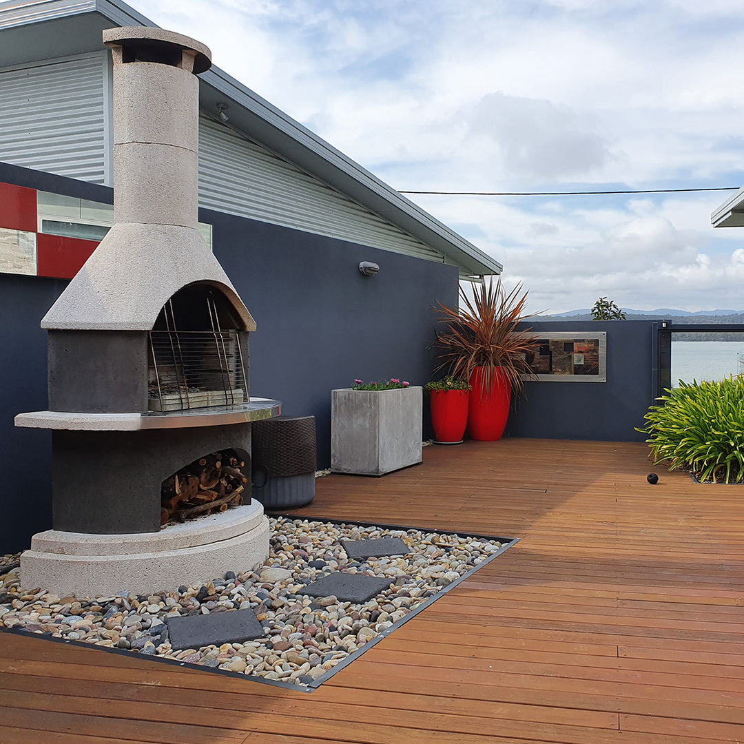 Buschbeck Rondo Fireplace and Pizza Oven - Grey