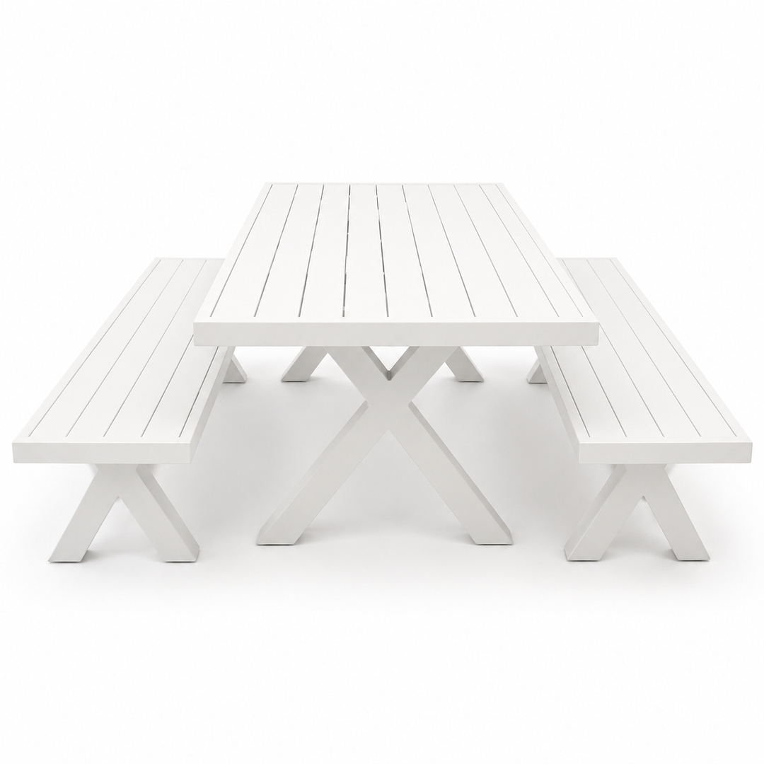 Ravenne 3pc Dining Setting - White
