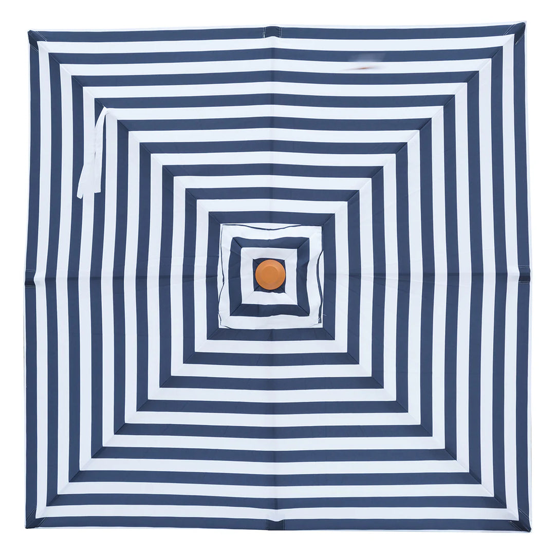 Replacement Canopy for 2m Aluminium Umbrella - Navy and White Stripe
