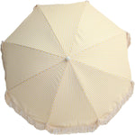 Load image into Gallery viewer, Banana Yellow and White Stripe Beach Umbrella
