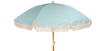 Load image into Gallery viewer, Sage Green and White Stripe Beach Umbrella

