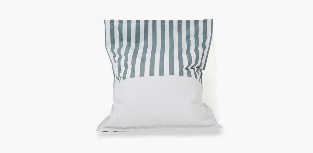 Lazy Days Grey and White Stripe Floating Beanbag