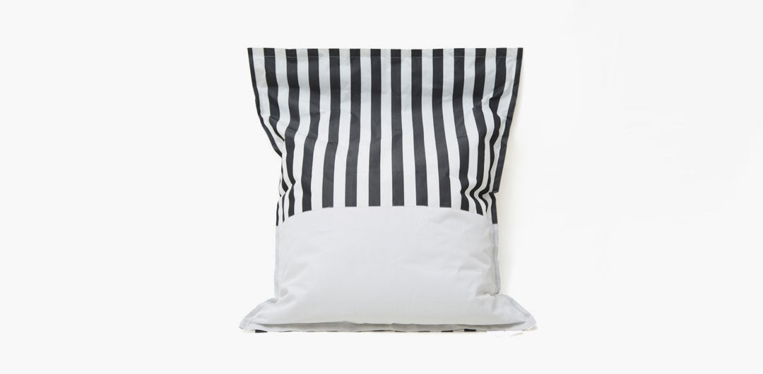 Lazy Days Black + White Stripe Floating Beanbag