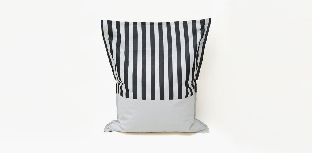 Lazy Days Black + White Stripe Floating Beanbag